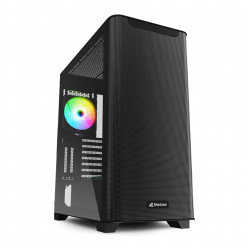 Sharkoon M30 RGB ATX Case, with Side Panel of Tempered Glass, without PSU, Tool-free, Mesh Front Panel, Pre-Installed Fans: Front 1x120mm PWM, Rear 1x120mm A-RGB PWM LED, ARGB Controller, Support 360mm radiator Top/Front, 2x3.5-/4x2.5-, 1xType-C, 2xUSB3.0